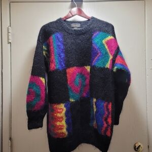 Classiques Vingage Mohair Multicolor Patchwork Sweater